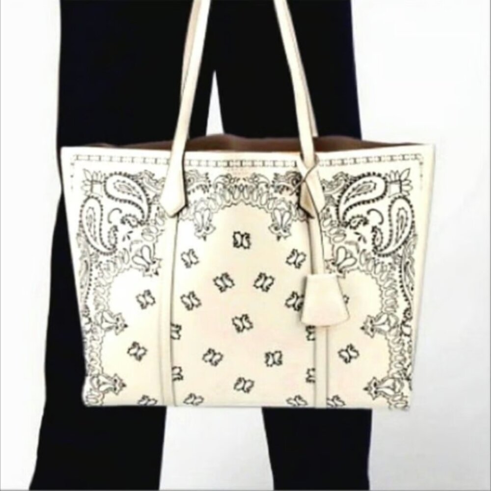 Tory Burch Paisley Bandana Tote Like New